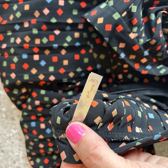 Momo B Medium Black Multicolored Pleated Academia Skirt - Picture 6 of 10